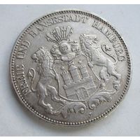 Гамбург 5 марок 1907 ,серебро  .34-448