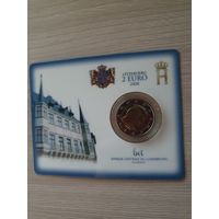 Монета Люксембург 2 евро 2006 25-летие принца Гийома BU БЛИСТЕР