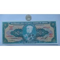 Werty71 Бразилия 2 крузейро 1956 UNC банкнота