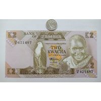 Werty71 Замбия 2 квача 1980 - 1988 UNC банкнота