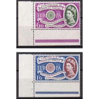 463. Великобритания. Елизавета II. Europa - CEPT. 1960 г. 6d.,1,6Sh. Mi.##341/342.