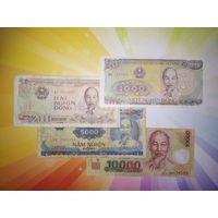Вьетнам 1000-2000-5000 и 10000 донг