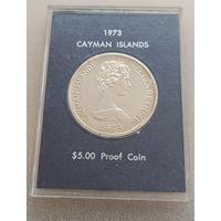 Каймановы острова.5 долларов 1973г.