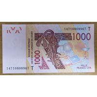 1000 франков 2014 года (образца 2003) - Того - UNC