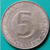 Словения 5 толаров 1996