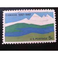 США 1967 доминион Канада - 100 лет, горы