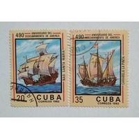 Куба.1982. корабли Колумба