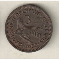 Кипр 3 милс 1955