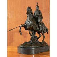 Скульптура "Рыцарь", Франция (На статуэтке клеймо-бренд "European Bronze Marbles")