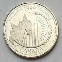 Канада 25 центов 1999 г. Декабрь. Это Канада