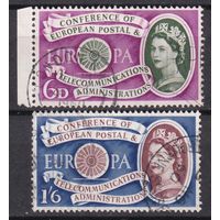 464. Великобритания. Елизавета II. Europa - CEPT. 1960 г. 6d.,1,6Sh. Mi.##341/342.