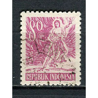 Индонезия - 1953 - Аллегория 80S - [Mi.108] - 1 марка. Гашеная.  (Лот 43FB)-T25P9