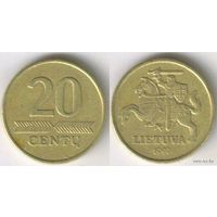 Литва. 20 центов (1997)