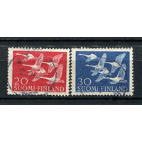 Финляндия - 1956 - Север. Лебеди - [Mi. 465-466] - полная серия - 2 марки. Гашеные.  (Лот 161AH)