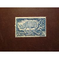 Французская Экваториальная Африка 1947 г.Носорог./43а/