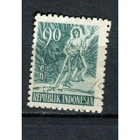 Индонезия - 1953 - Аллегория 90S - [Mi.109] - 1 марка. Гашеная.  (Лот 44FB)-T25P9