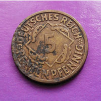 5 пфеннигов 1924 (J) (Рентенмарка) Германия #01