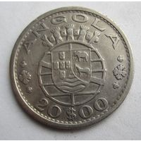 Ангола 20 эскудо 1952 , серебро  .37-94