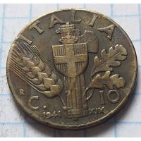 Италия 10 чентезимо, 1941       ( 3-5-3 )