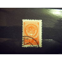 1958 СССР Загорский 2183 15 лент губокая печать рис 14,5х21,5 темный молот MNH** герб (1-8)