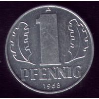 1 пфенниг 1968 год ГДР 20