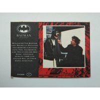 Подложка наклейки и обертка от жвачек "Batman"