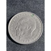 Германия  2 марки 1971 J Конрад Аденауэр