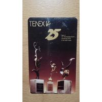 Календарик пластиковый 1988 Внешторг TENEX "V/O Techsnаbexport" ("В/О Техснабэкспорт") 25 лет. Пластик