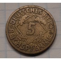 Германия 5 рейхспфеннигов 1924г. А km39