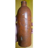Старинная керамическая бутылка, клейма.