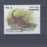 [557] Пакистан 1983. Фауна.Крокодил. Одиночный выпуск. MNH.Кат.6,50 е.