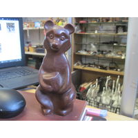 Мишка, медведь с бочонком 15 см. Керамика.