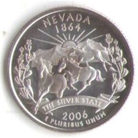 25 центов 2006 год Невада Штаты и территории Серебро _состояние Proof