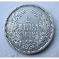 Болгария 2 лева 1882, серебро .110-10-58