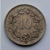 Швейцария 10 раппенов. 1959