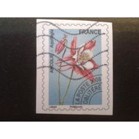 Франция марка с конверта, цветы