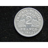 Франция 2 франка 1944г