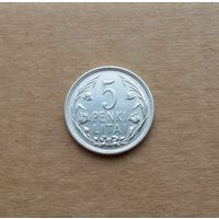 Литва, 5 литов 1925 г., серебро 0.500