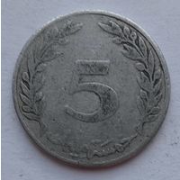 Тунис 5 миллимов 1960 г.