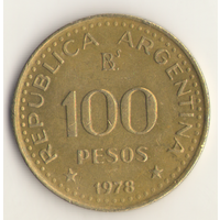 100 песо 1978 г. 200 лет со дня рождения Хосе де Сан-Мартина.
