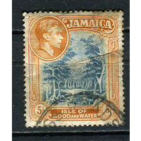 Британские колонии - Ямайка - 1938/1952 - Король Георг VI. Природа 5Sh - [Mi.133A] - 1 марка. Гашеная.  (Лот 59Ct)