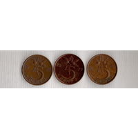 Нидерланды 5 центов 1976/1977/1978