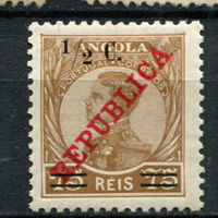 Португальские колонии - Ангола - 1919 - Надпечатка 1/2C на 75R - [Mi.190] - 1 марка. MH.  (Лот 89AZ)
