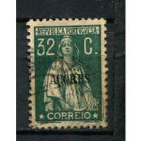 Португальские колонии - Азорские острова - 1930/1931 - Надпечатка ACORES на марках Португалии. Жница 32С - [Mi.325] - 1 марка. Гашеная.  (Лот 109AU)