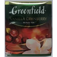 Чай Greenfield Vanilla Cranberry (черный, ваниль, клюква, лепестки розы, ананас) 1 пакетик