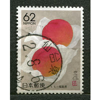 Фрукты. Персики. Префектура Фукусима. Япония. 1990. Полная серия 1 марка