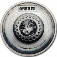 Палау 10 долларов 2020г. "Великие заговоры: НЛО Зона 51 Area 51". Монета в капсуле - куполе; авторском футляре; сертификат; коробка. СЕРЕБРО 62,20гр.(2 oz).
