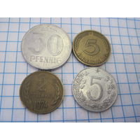 Четыре монеты/59 с рубля!
