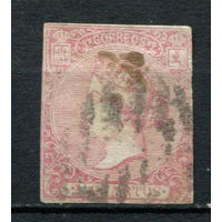 Испания (Королевство) - 1866 - Королева Изабелла II 2Cs - [Mi.73] - 1 марка. Гашеная.  (Лот 76AL)