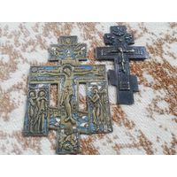 Два Креста Распятие, 19 век, с рубля!